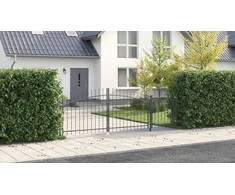 Sodo vartai su užraktu Woerden Pilka 100 x 400 cm Plienas