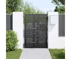 Sodo vartai Juoda 85 x 150 cm Milteliniu būdu padengtas plienas