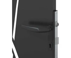Sodo vartai 110 x 205 cm Juoda Užrakintas