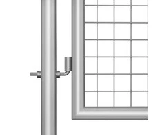 Sodo vartai, sidabrinės sp., 105x250cm, galvanizuotas plienas
