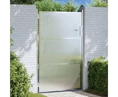 Sodo vartai 85 x 120 cm Nerūdijantis plienas Užrakintas