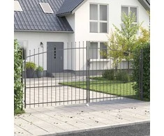 Dviejų durų vartai Woerden Pilka 400 x 224,5 cm Plienas
