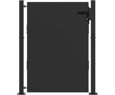 Sodo vartai Juoda 105 x 130 cm Milteliniu būdu dengtas plienas
