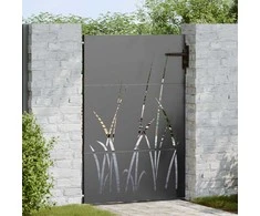 Sodo vartai Juoda 85 x 150 cm Milteliniu būdu padengtas plienas
