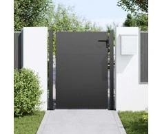 Sodo vartai Juoda 110 x 155 cm Milteliniu būdu dengtas plienas