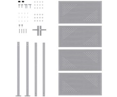 Sodo vartai 85 x 174 cm Nerūdijantis plienas Užrakintas