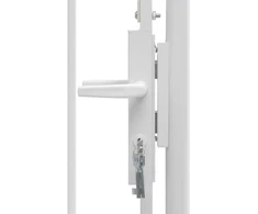 Sodo vartai Woerden, plieniniai, 1x2,45 m, balti