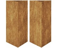 sodo vazonai 2 vnt trikampiai 40x34,5x75 cm oro sąlygoms atsparus