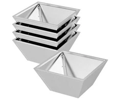 Sodo vazonas 5 pcs Sidabro 35 x 35 x 15 cm Nerūdijantis Plienas