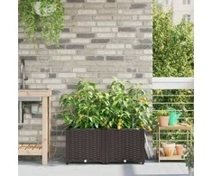 Sodo vazonas 2 pcs Ruda 80 x 40 x 37,5 cm Plastmasė