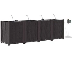 Sodo vazonas 4 pcs Ruda 160 x 40 x 52 cm Plastmasė
