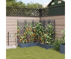 Sodo vazonas 5 pcs Pilka 120 x 120 x 126 cm Plastmasė
