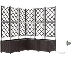 Sodo vazonas 5 vnt. Ruda 120 x 120 x 142 cm PP