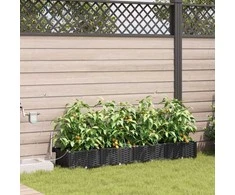 Sodo vazonas 4 pcs Juodas 160 x 40 x 22 cm Plastmasė