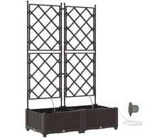 Sodo vazonas 2 pcs Ruda 80 x 40 x 126 cm Plastmasė