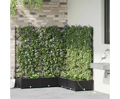 Sodo vazonas 5 pcs Juodas 120 x 120 x 126 cm Plastmasė