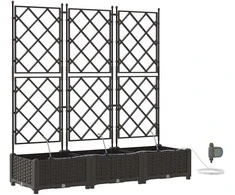 Sodo vazonas 3 vnt. Ruda 120 x 40 x 126 cm PP