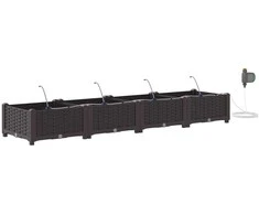 Sodo vazonas 4 pcs Ruda 160 x 40 x 22 cm Plastmasė