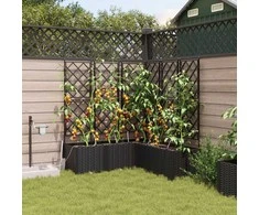 Sodo vazonas 5 pcs Juodas 120 x 120 x 142 cm Plastmasė