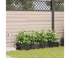 Sodo vazonas 4 pcs Ruda 160 x 40 x 22 cm Plastmasė