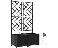 Sodo vazonas 2 pcs Juodas 80 x 40 x 142 cm Plastmasė