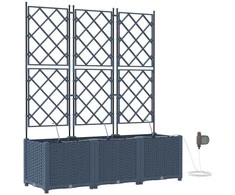 Sodo vazonas 3 vnt. Pilka 120 x 40 x 142 cm PP