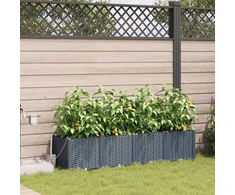 Sodo vazonas 4 pcs Šviesiai Pilka 160 x 40 x 37,5 cm Plastmasė