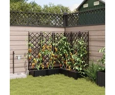Sodo vazonas 5 pcs Juodas 120 x 120 x 126 cm Plastmasė