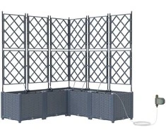 Sodo vazonas 5 pcs Šviesiai Pilka 120 x 120 x 142 cm Plastmasė