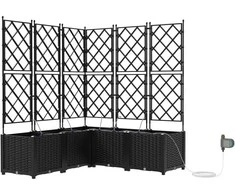 Sodo vazonas 5 vnt. Juoda 120 x 120 x 142 cm PP