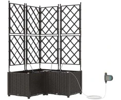 Sodo vazonas 3 vnt. Ruda 80 x 80 x 142 cm PP