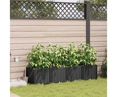 Sodo vazonas 4 pcs Juodas 160 x 40 x 37,5 cm Plastmasė