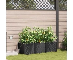 Sodo vazonas 3 pcs Juodas 120 x 40 x 37,5 cm Plastmasė