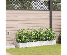 Sodo vazonas 4 pcs Baltas 160 x 40 x 22 cm Plastmasė