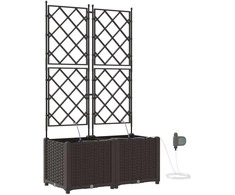 Sodo vazonas 2 pcs Ruda 80 x 40 x 142 cm Plastmasė