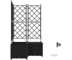 Sodo vazonas 3 vnt. Juoda 80 x 80 x 142 cm PP