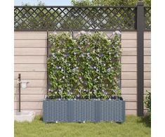 Sodo vazonas 3 pcs Šviesiai Pilka 120 x 40 x 142 cm Plastmasė