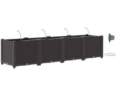 Sodo vazonas 4 pcs Ruda 160 x 40 x 37,5 cm Plastmasė