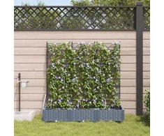 Sodo vazonas 3 pcs Šviesiai Pilka 120 x 40 x 126 cm Plastmasė