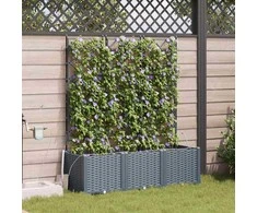 Sodo vazonas 3 pcs Šviesiai Pilka 120 x 40 x 142 cm Plastmasė