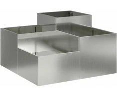 Sodo vazonas Sidabro 100 x 100 x 48 cm Galvanizuotas plienas