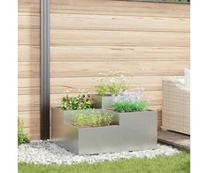 Sodo vazonas Sidabro 100 x 100 x 48 cm Galvanizuotas plienas