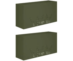 Sodo vazonas 2 vnt. Alyvuogių žalia 100 x 20 x 49 cm