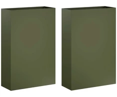 Sodo vazonas 2 vnt. Alyvuogių žalia 50 x 20 x 75 cm