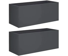 Sodo vazonas 2 vnt. Antracito 100 x 40 x 40 cm