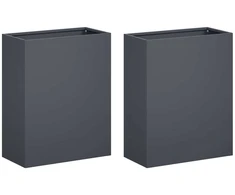 Sodo vazonas 2 vnt. Antracito 40 x 20 x 50 cm