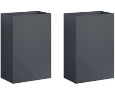 Sodo vazonas 2 vnt. Antracito 40 x 30 x 75 cm