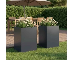 Sodo vazonas 2 vnt. Antracito 40 x 40 x 75 cm