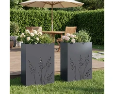 Sodo vazonas 2 vnt. Antracito 50 x 30 x 75 cm
