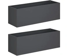 Sodo vazonas 2 vnt. Antracito 60 x 20 x 20 cm